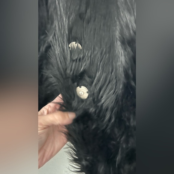 Free People All night black faux fur jacket small - Picture 6 of 13